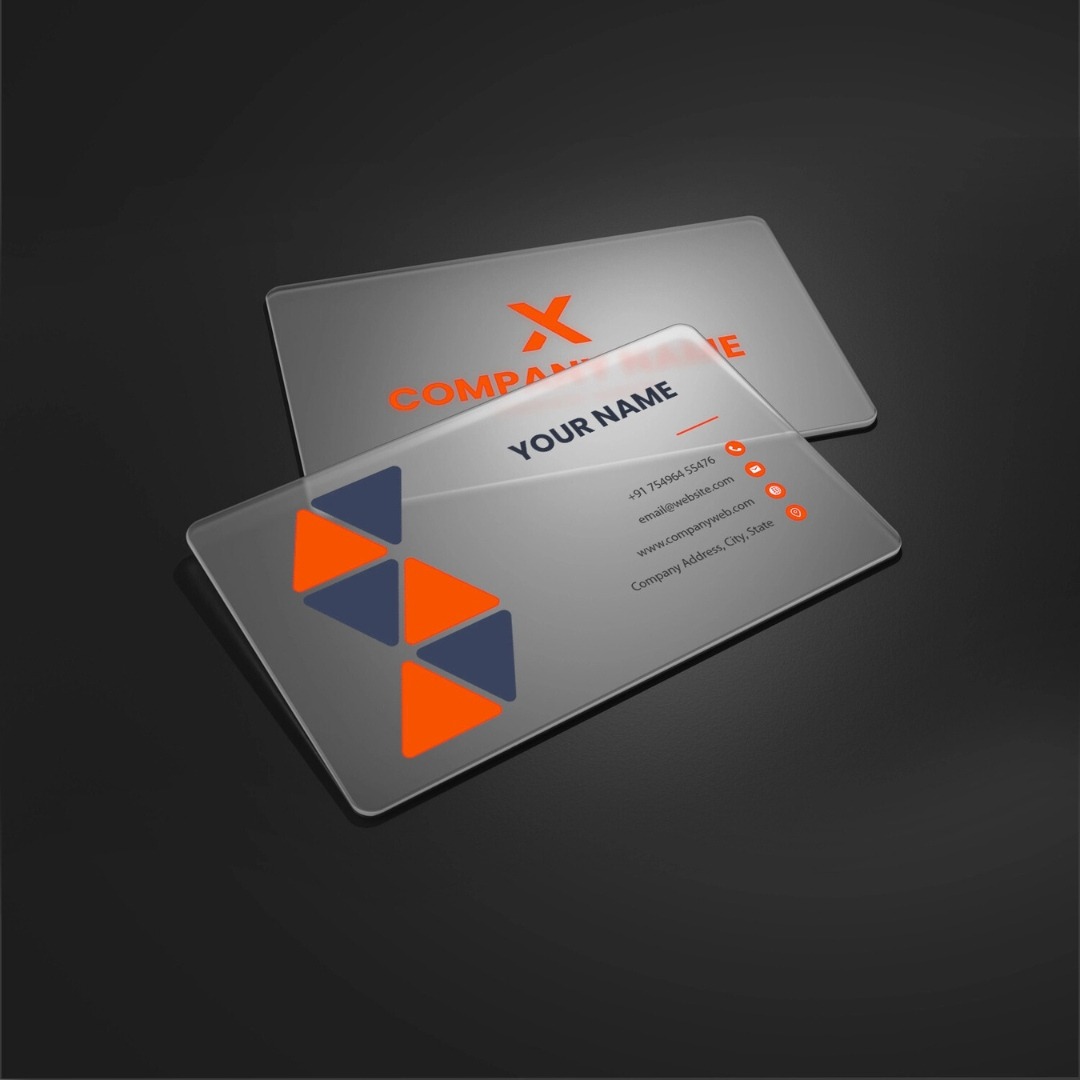 Transparent Business Cards - Single Side - Image 2